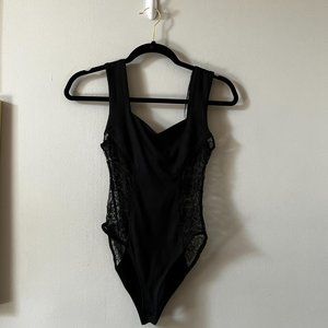 NWT Zara Bodysuit with Lace Side Panel Contour